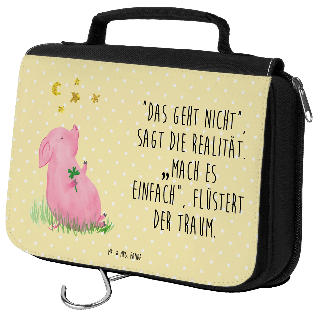 Kulturbeutel Schwein Glück Kulturbeutel, Zum Aufhängen, Waschtasche, Kosmetiktasche, Damen, Herren, Aufbewahrungstasche, Schminktasche, Kosmetikbeutel, Organizer, Kulturtasche, Schminkutensil, Tiermotive, Gute Laune, lustige Sprüche, Tiere, Glücksschwein. Glück, Schwein, Schweinchen, Sterne, Sernchen, Ziele, Träume, Motivation, Glücksbringer