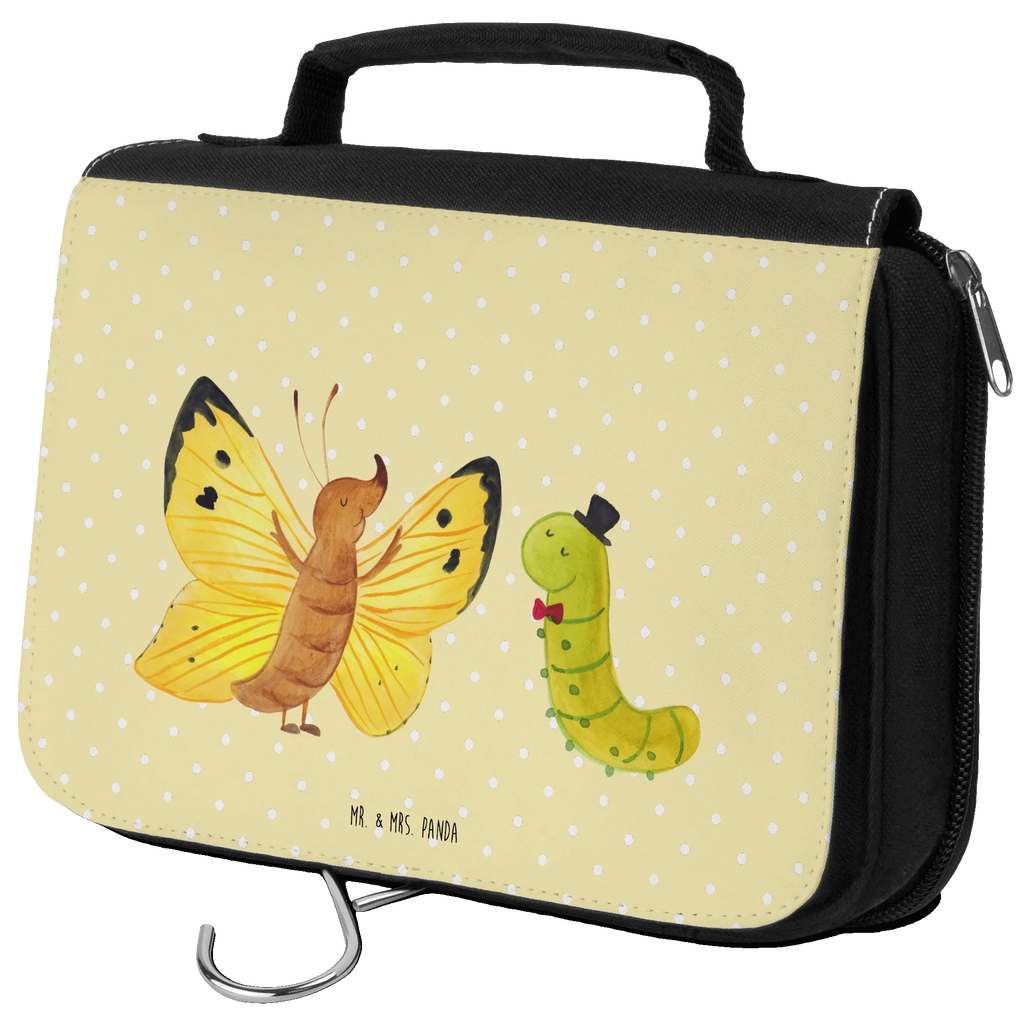 Kulturbeutel Raupe Schmetterling Kulturbeutel, Zum Aufhängen, Waschtasche, Kosmetiktasche, Damen, Herren, Aufbewahrungstasche, Schminktasche, Kosmetikbeutel, Organizer, Kulturtasche, Schminkutensil, Tiermotive, Gute Laune, lustige Sprüche, Tiere, Raupe, Schmetterling, Zitronenfalter, Entwicklung, Erwachsen werden, Kokon, Hut, Hütchen, Schönheit, Aufwachsen