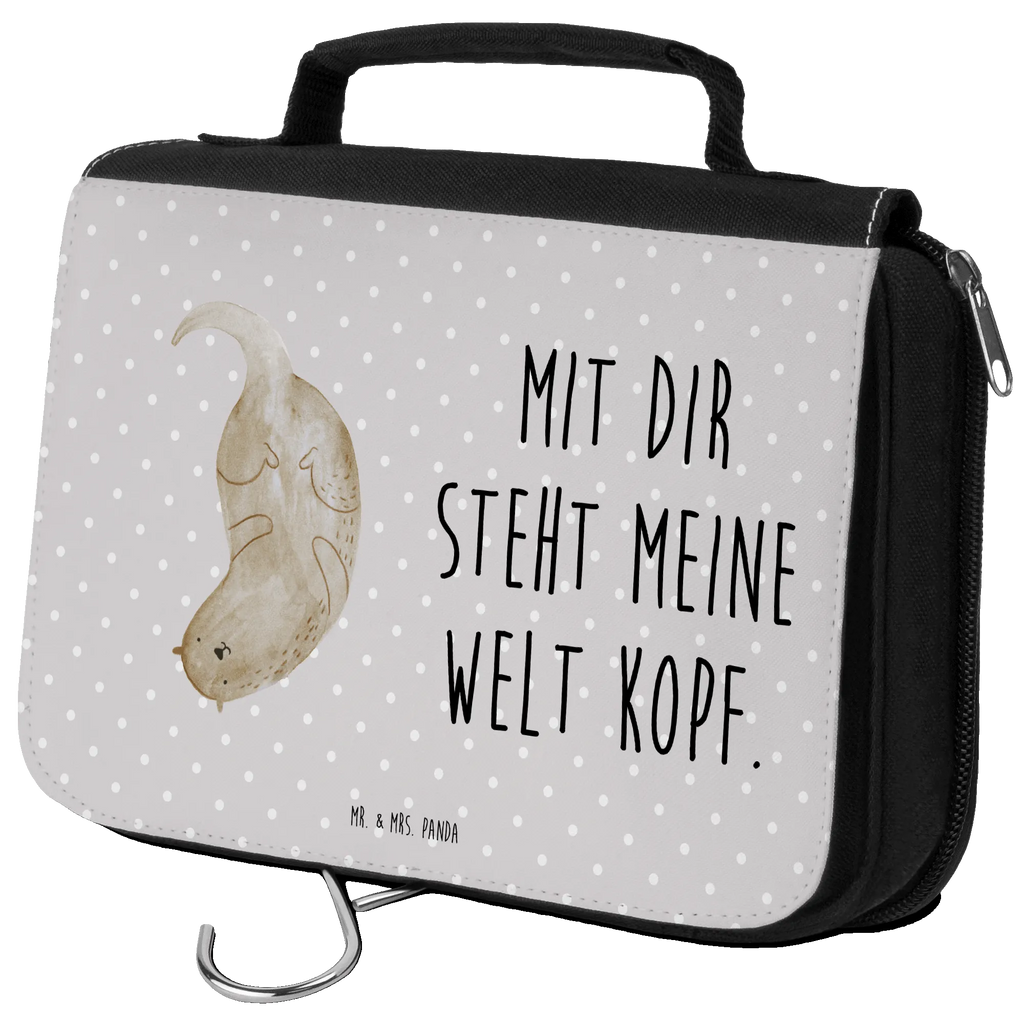 Kulturbeutel Otter Kopfüber Kulturbeutel, Zum Aufhängen, Waschtasche, Kosmetiktasche, Damen, Herren, Aufbewahrungstasche, Schminktasche, Kosmetikbeutel, Organizer, Kulturtasche, Schminkutensil, Otter, Fischotter, Seeotter, Otter Seeotter See Otter