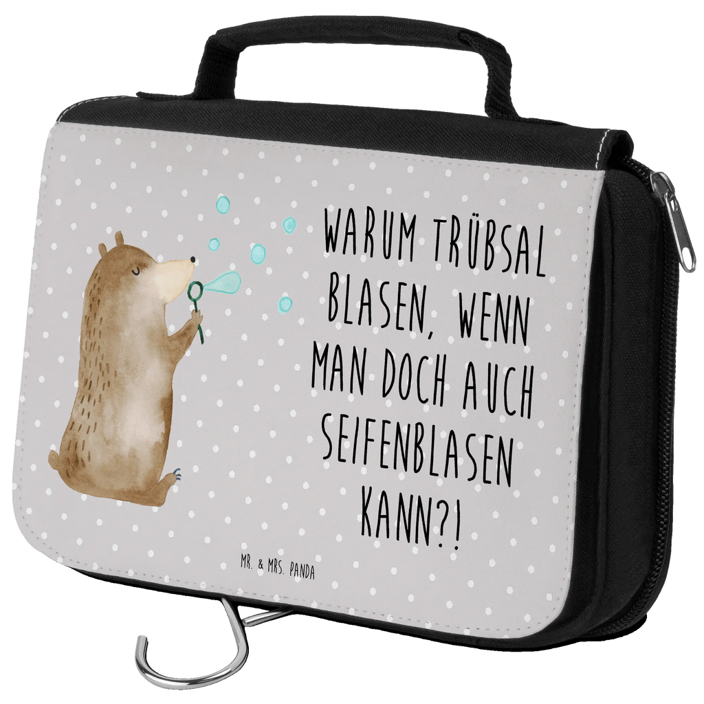 Kulturbeutel Bär Seifenblasen Kulturbeutel, Zum Aufhängen, Waschtasche, Kosmetiktasche, Damen, Herren, Aufbewahrungstasche, Schminktasche, Kosmetikbeutel, Organizer, Kulturtasche, Schminkutensil, Bär, Teddy, Teddybär, Seifenblasen Bär Lustig Sein Glücklich Traurig Happy