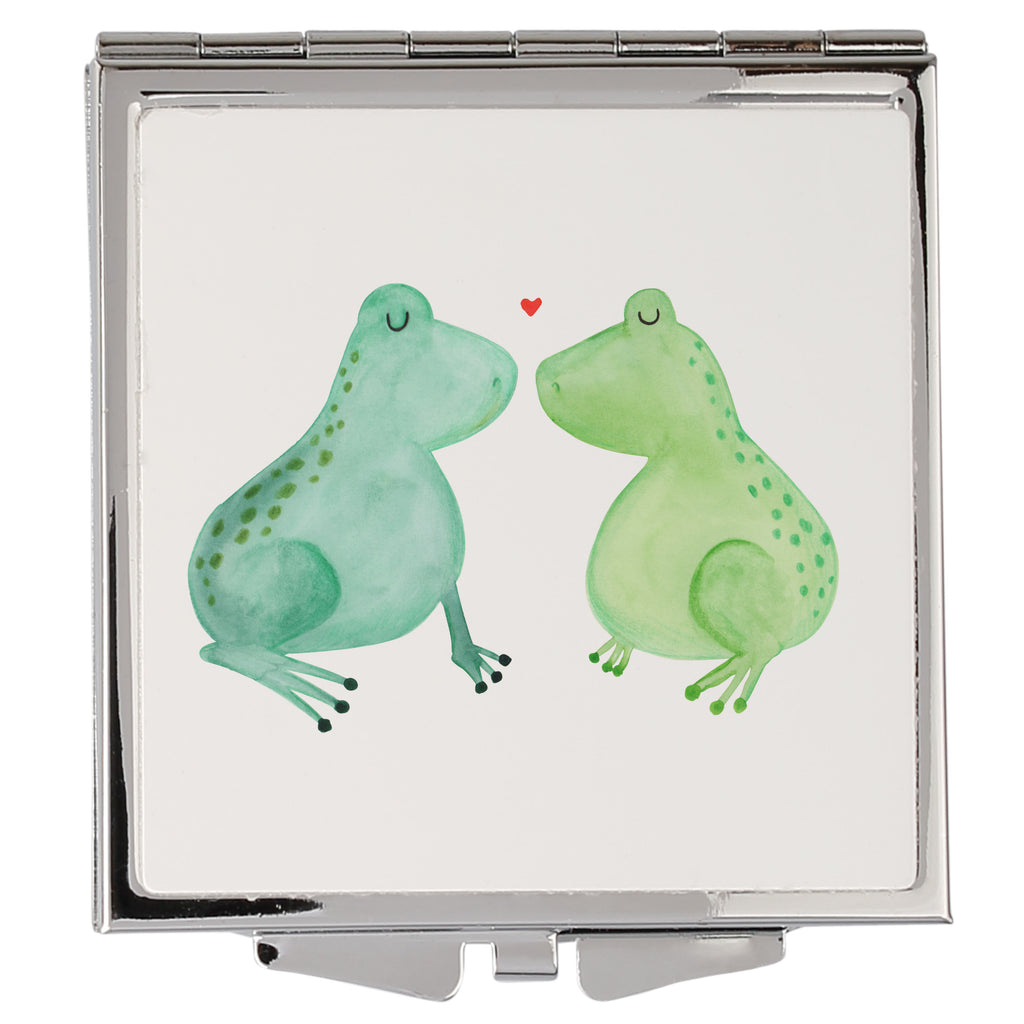 Handtaschenspiegel quadratisch Frosch Liebe Spiegel, Handtasche, Quadrat, silber, schminken, Schminkspiegel, Liebe, Partner, Freund, Freundin, Ehemann, Ehefrau, Heiraten, Verlobung, Heiratsantrag, Liebesgeschenk, Jahrestag, Hocheitstag, Verliebt, Verlobt, Verheiratet, Geschenk Freundin, Geschenk Freund, Liebesbeweis, Hochzeitstag, Geschenk Hochzeit, Frosch, Frösche, Froschkönig, Fröschchen