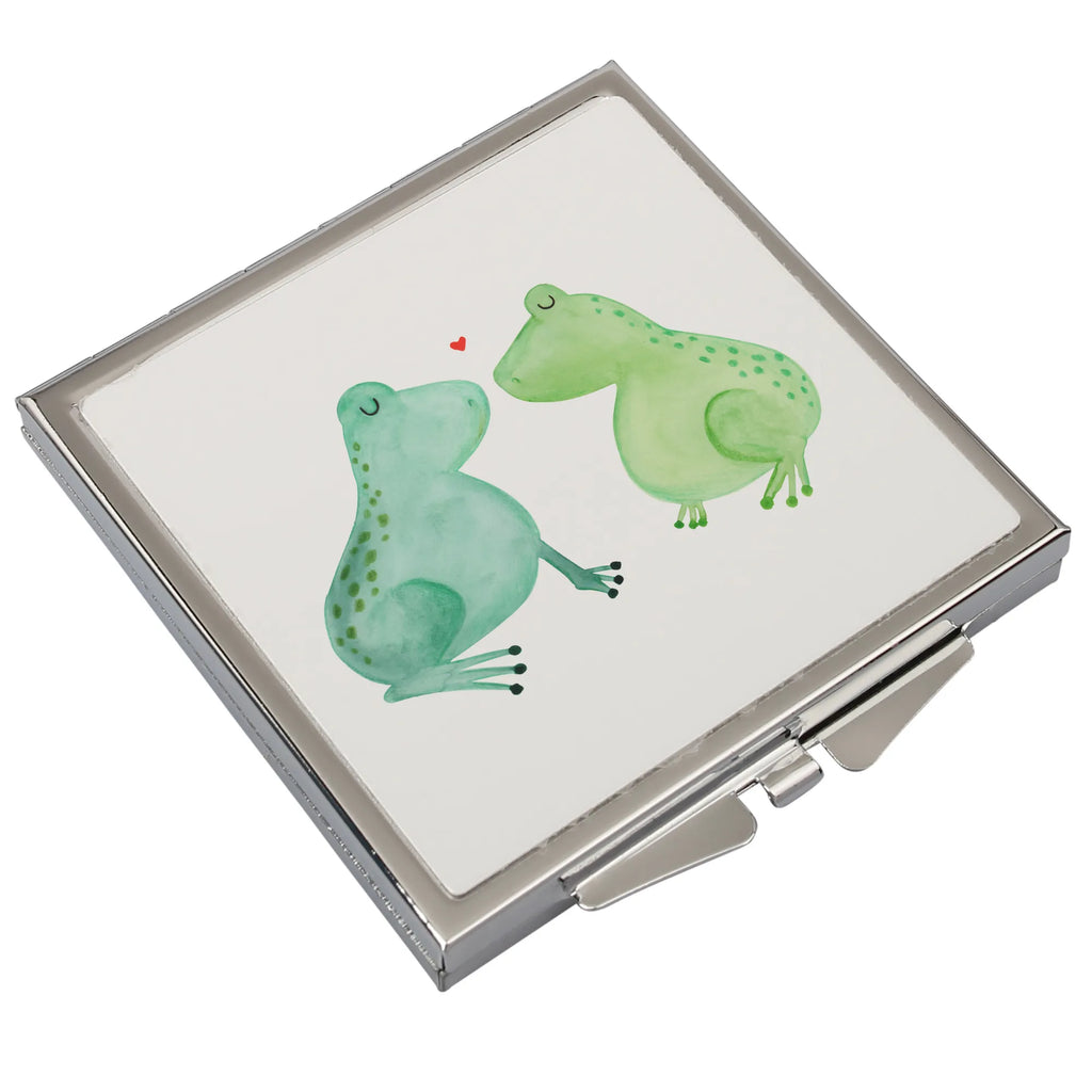 Handtaschenspiegel quadratisch Frosch Liebe Spiegel, Handtasche, Quadrat, silber, schminken, Schminkspiegel, Liebe, Partner, Freund, Freundin, Ehemann, Ehefrau, Heiraten, Verlobung, Heiratsantrag, Liebesgeschenk, Jahrestag, Hocheitstag, Verliebt, Verlobt, Verheiratet, Geschenk Freundin, Geschenk Freund, Liebesbeweis, Hochzeitstag, Geschenk Hochzeit, Frosch, Frösche, Froschkönig, Fröschchen