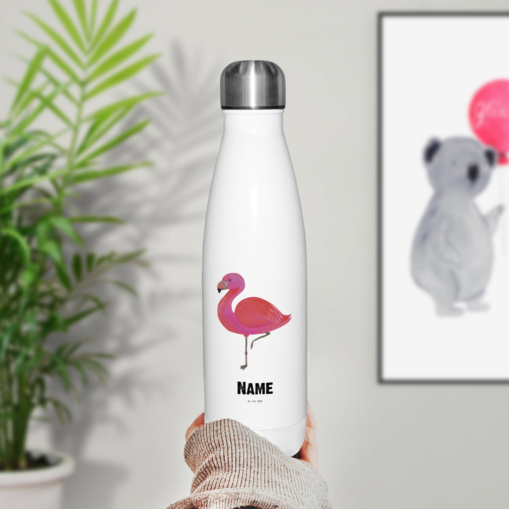 Personalisierte Thermosflasche Flamingo classic Personalisierte Isolierflasche, Personalisierte Thermoflasche, Personalisierte Trinkflasche, Trinkflasche Mit Namen, Wunschname, Bedrucken, Namensflasche, Flamingo, Einzigartig, Selbstliebe, Stolz, ich, für mich, Spruch, Freundin, Freundinnen, Außenseiter, Sohn, Tochter, Geschwister