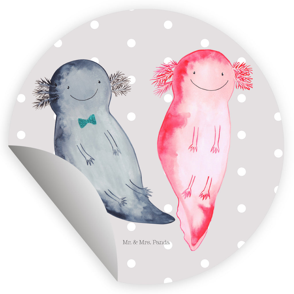 Rund Aufkleber Axolotl Freundin Sticker, Aufkleber, Etikett, Axolotl, Molch, Axolot, Schwanzlurch, Lurch, Lurche, Liebe, große Liebe, Liebesbeweis, Freund, Verlobter, Ehemann, Jahrestag, Valentinstag