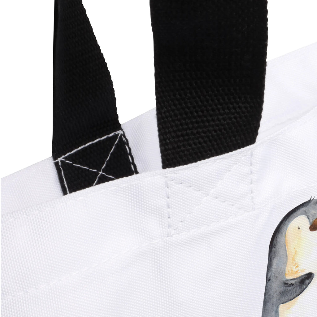 Shopper Pinguin Surfer Beutel, Einkaufstasche, Tasche, Strandtasche, Einkaufsbeutel, Shopper, Schultasche, Freizeittasche, Tragebeutel, Schulbeutel, Alltagstasche, Pinguin, Pinguine, surfen, Surfer, Hawaii, Urlaub, Wellen, Wellen reiten, Portugal