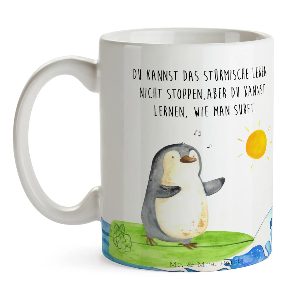 Tasse Pinguin Surfer Tasse, Kaffeetasse, Teetasse, Becher, Kaffeebecher, Teebecher, Keramiktasse, Porzellantasse, Büro Tasse, Geschenk Tasse, Tasse Sprüche, Tasse Motive, Kaffeetassen, Tasse bedrucken, Designer Tasse, Cappuccino Tassen, Schöne Teetassen, Pinguin, Pinguine, surfen, Surfer, Hawaii, Urlaub, Wellen, Wellen reiten, Portugal