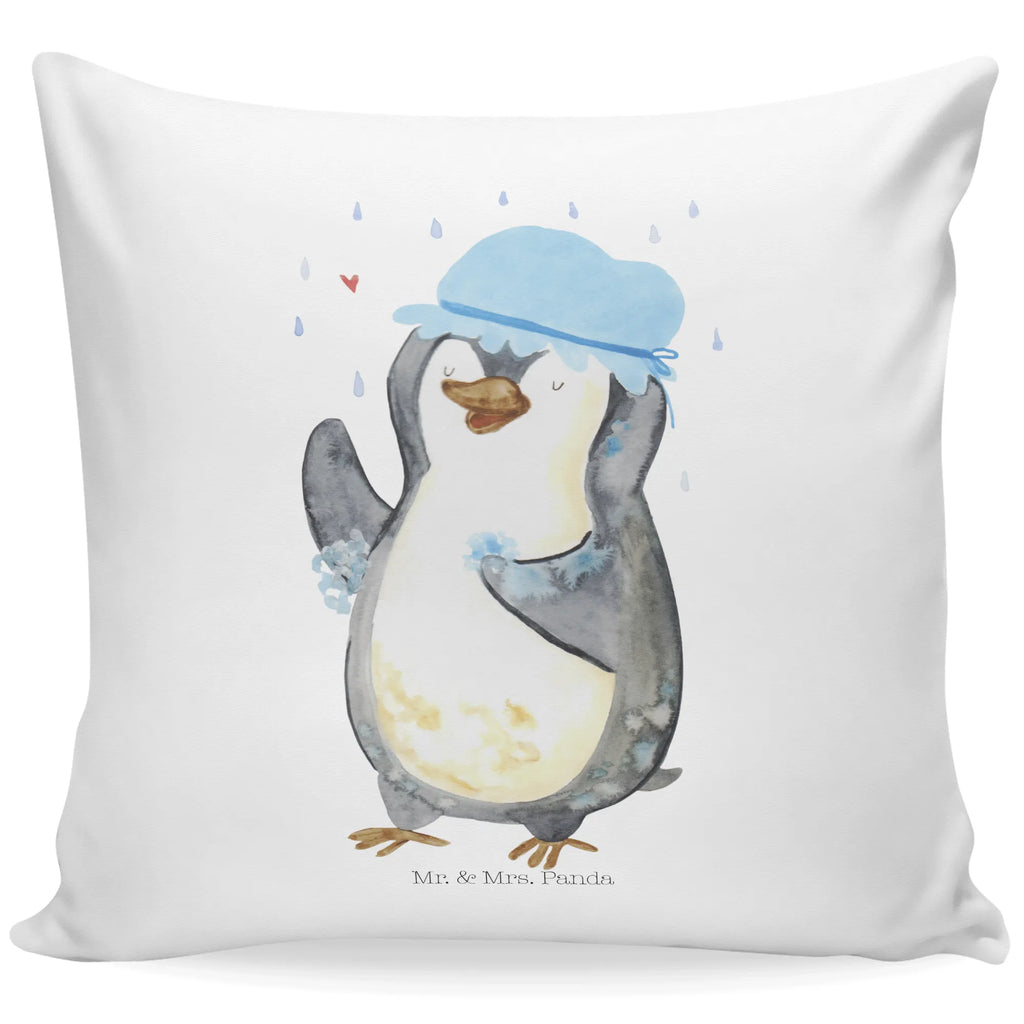 40x40 Kissen Pinguin Duschen Kissenhülle, Kopfkissen, Sofakissen, Dekokissen, Motivkissen, sofakissen, sitzkissen, Kissen, Kissenbezüge, Kissenbezug 40x40, Kissen 40x40, Kissenhülle 40x40, Zierkissen, Couchkissen, Dekokissen Sofa, Sofakissen 40x40, Dekokissen 40x40, Kopfkissen 40x40, Kissen 40x40 Waschbar, Pinguin, Pinguine, Dusche, duschen, Lebensmotto, Motivation, Neustart, Neuanfang, glücklich sein