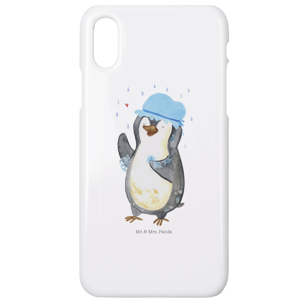 Handyhülle Pinguin Duschen Handyhülle, Handycover, Cover, Handy, Hülle, Iphone 10, Iphone X, Pinguin, Pinguine, Dusche, duschen, Lebensmotto, Motivation, Neustart, Neuanfang, glücklich sein