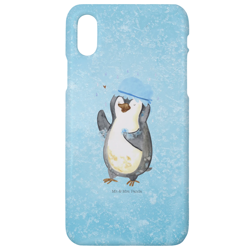 Handyhülle Pinguin Duschen Handyhülle, Handycover, Cover, Handy, Hülle, Iphone 10, Iphone X, Pinguin, Pinguine, Dusche, duschen, Lebensmotto, Motivation, Neustart, Neuanfang, glücklich sein