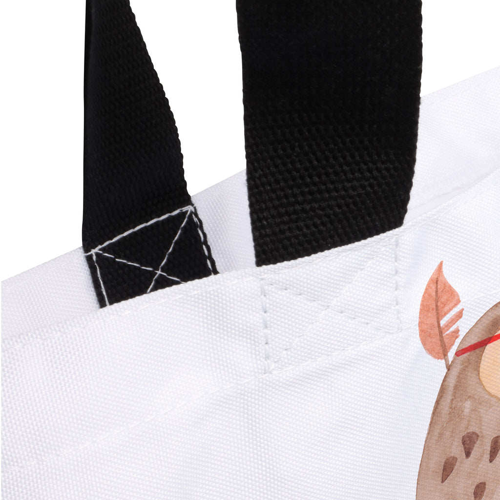 Shopper Eule Federschmuck Beutel, Einkaufstasche, Tasche, Strandtasche, Einkaufsbeutel, Shopper, Schultasche, Freizeittasche, Tragebeutel, Schulbeutel, Alltagstasche, Eule, Eule Deko, Owl, Das Leben ist ein Abenteuer, Reisespruch, Federschmuck, Dekoration