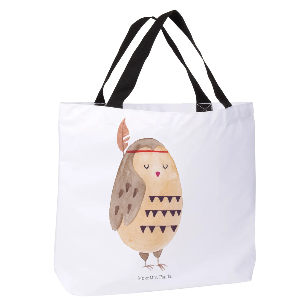 Shopper Eule Federschmuck Beutel, Einkaufstasche, Tasche, Strandtasche, Einkaufsbeutel, Shopper, Schultasche, Freizeittasche, Tragebeutel, Schulbeutel, Alltagstasche, Eule, Eule Deko, Owl, Das Leben ist ein Abenteuer, Reisespruch, Federschmuck, Dekoration