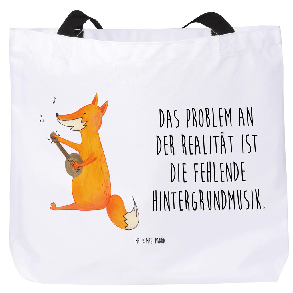 Shopper Fuchs Gitarre Beutel, Einkaufstasche, Tasche, Strandtasche, Einkaufsbeutel, Shopper, Schultasche, Freizeittasche, Tragebeutel, Schulbeutel, Alltagstasche, Fuchs, Füchse, Geschenk Musiker, Musik Spruch, Musikerin, Sänger, Sängerin, Gitarre