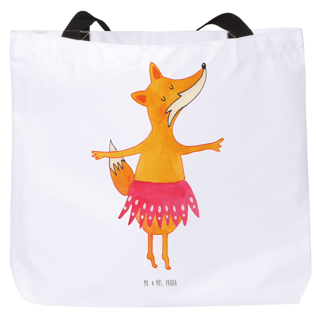 Shopper Fuchs Ballerina Beutel, Einkaufstasche, Tasche, Strandtasche, Einkaufsbeutel, Shopper, Schultasche, Freizeittasche, Tragebeutel, Schulbeutel, Alltagstasche, Fuchs, Fuchs Spruch, Füchse, Füchsin, Ballerina, Ballett, Tänzerin, Tanzen, Party, Einladung, Geburtstag