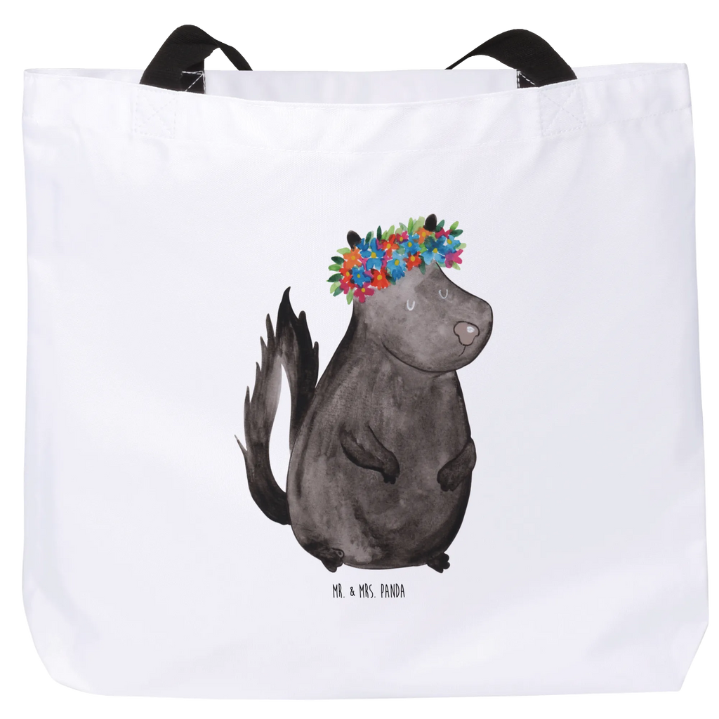 Shopper Stinktier Mädchen Beutel, Einkaufstasche, Tasche, Strandtasche, Einkaufsbeutel, Shopper, Schultasche, Freizeittasche, Tragebeutel, Schulbeutel, Alltagstasche, Stinktier, Skunk, Wildtier, Raubtier, Stinker, Stinki, Yoga, Namaste, Lebe, Liebe, Lache