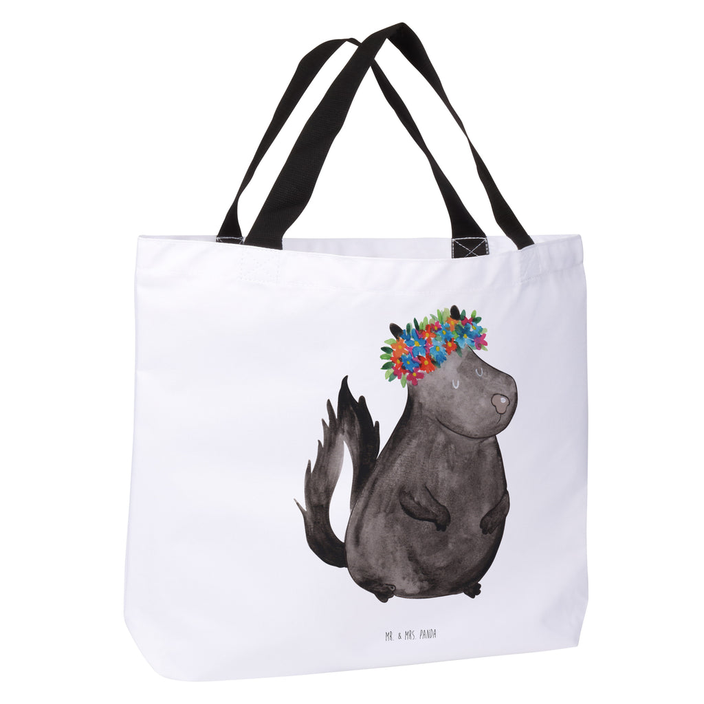 Shopper Stinktier Mädchen Beutel, Einkaufstasche, Tasche, Strandtasche, Einkaufsbeutel, Shopper, Schultasche, Freizeittasche, Tragebeutel, Schulbeutel, Alltagstasche, Stinktier, Skunk, Wildtier, Raubtier, Stinker, Stinki, Yoga, Namaste, Lebe, Liebe, Lache