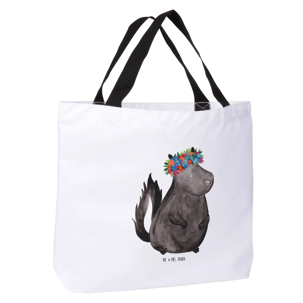 Shopper Stinktier Mädchen Beutel, Einkaufstasche, Tasche, Strandtasche, Einkaufsbeutel, Shopper, Schultasche, Freizeittasche, Tragebeutel, Schulbeutel, Alltagstasche, Stinktier, Skunk, Wildtier, Raubtier, Stinker, Stinki, Yoga, Namaste, Lebe, Liebe, Lache