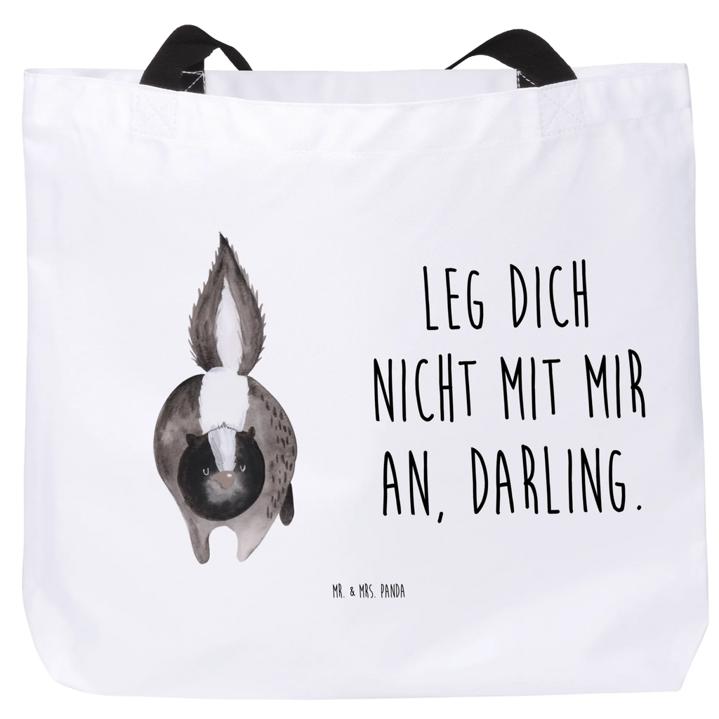 Shopper Stinktier Angriff Beutel, Einkaufstasche, Tasche, Strandtasche, Einkaufsbeutel, Shopper, Schultasche, Freizeittasche, Tragebeutel, Schulbeutel, Alltagstasche, Stinktier, Skunk, Wildtier, Raubtier, Stinker, Stinki, wütend, Drohung