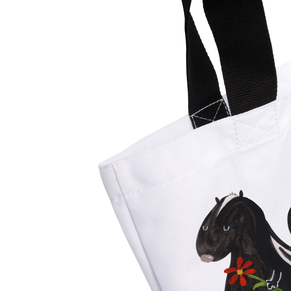 Shopper Stinktier Blume Beutel, Einkaufstasche, Tasche, Strandtasche, Einkaufsbeutel, Shopper, Schultasche, Freizeittasche, Tragebeutel, Schulbeutel, Alltagstasche, Stinktier, Skunk, Wildtier, Raubtier, Stinker, Stinki, Tagträumer, verträumt, Dreams, Träume