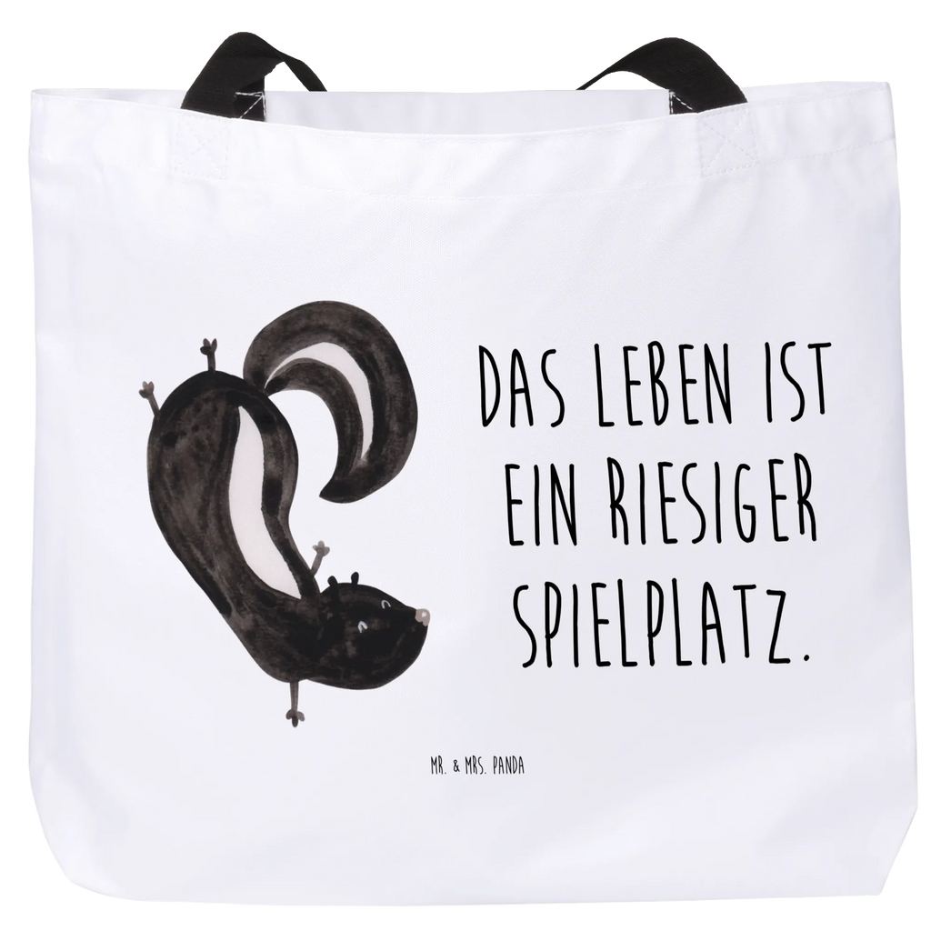 Shopper Stinktier Handstand Beutel, Einkaufstasche, Tasche, Strandtasche, Einkaufsbeutel, Shopper, Schultasche, Freizeittasche, Tragebeutel, Schulbeutel, Alltagstasche, Stinktier, Skunk, Wildtier, Raubtier, Stinker, Stinki, Spielplatz, verpielt, Kind