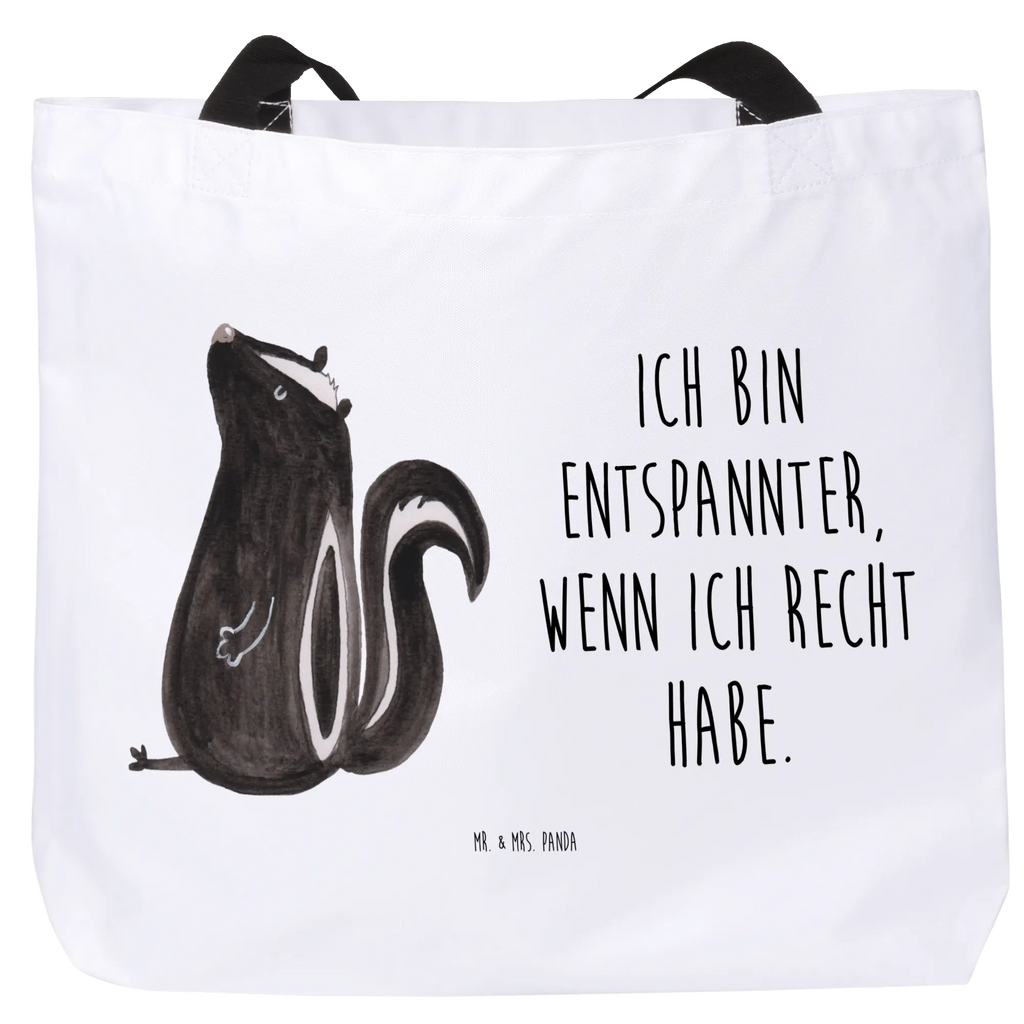 Shopper Stinktier Sitzen Beutel, Einkaufstasche, Tasche, Strandtasche, Einkaufsbeutel, Shopper, Schultasche, Freizeittasche, Tragebeutel, Schulbeutel, Alltagstasche, Stinktier, Skunk, Wildtier, Raubtier, Stinker, Stinki, Spruch, Büro, Recht, Besserwisser