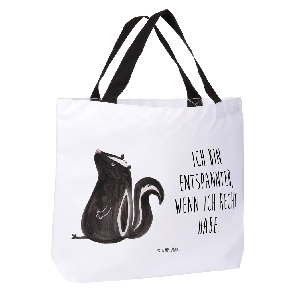 Shopper Stinktier Sitzen Beutel, Einkaufstasche, Tasche, Strandtasche, Einkaufsbeutel, Shopper, Schultasche, Freizeittasche, Tragebeutel, Schulbeutel, Alltagstasche, Stinktier, Skunk, Wildtier, Raubtier, Stinker, Stinki, Spruch, Büro, Recht, Besserwisser