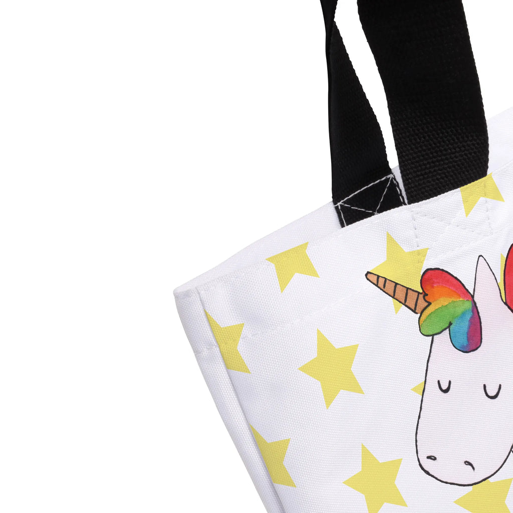 Shopper Einhorn Happy Beutel, Einkaufstasche, Tasche, Strandtasche, Einkaufsbeutel, Shopper, Schultasche, Freizeittasche, Tragebeutel, Schulbeutel, Alltagstasche, Einhorn, Einhörner, Einhorn Deko, Pegasus, Unicorn, glücklich, fröhlich, Spaß, Freude, Lebensfreude, witzig, spannend, Lächeln, Lachen