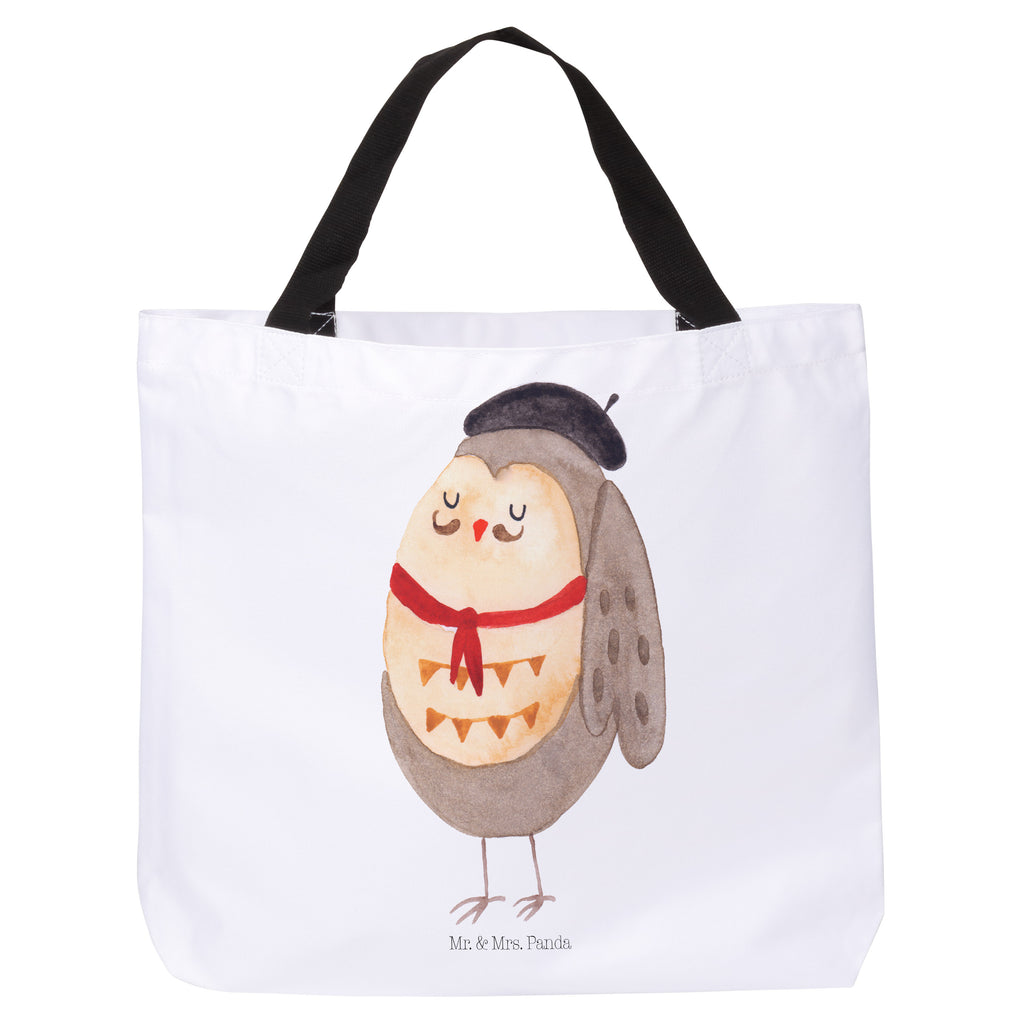 Shopper Eule Frankreich Beutel, Einkaufstasche, Tasche, Strandtasche, Einkaufsbeutel, Shopper, Schultasche, Freizeittasche, Tragebeutel, Schulbeutel, Alltagstasche, Eule, Eulen, Eule Deko, Owl, hibou, La vie est belle, das Leben ist schön, Spruch schön, Spruch Französisch, Frankreich