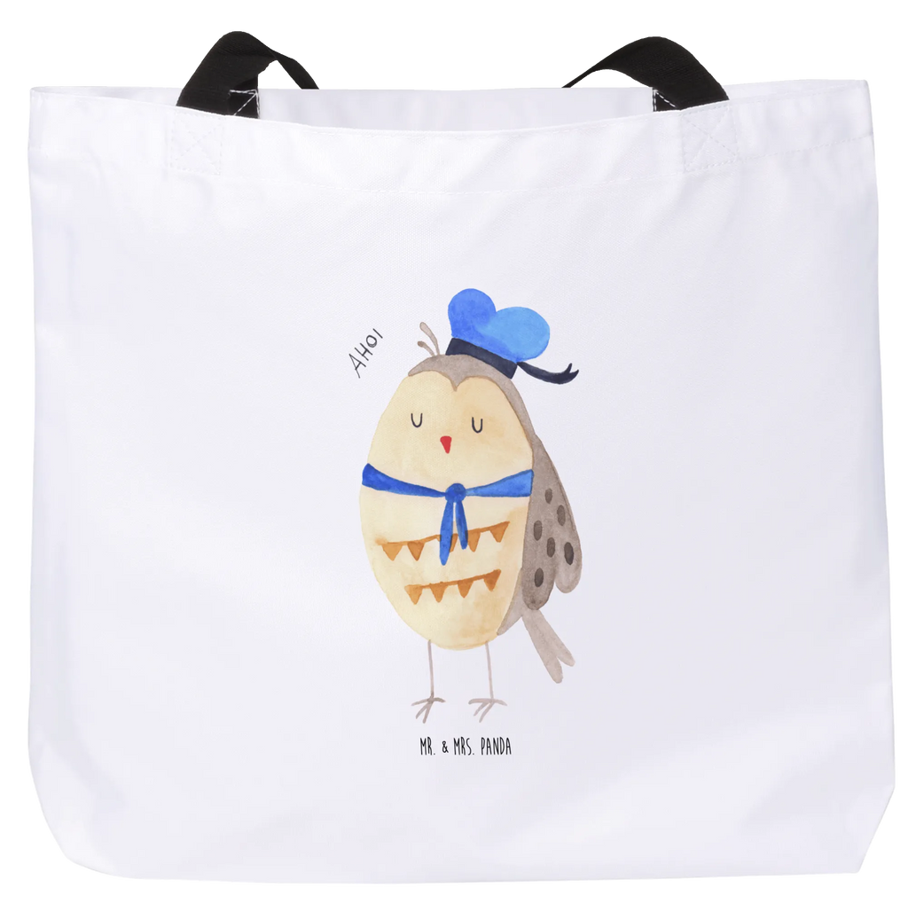 Shopper Eule Matrose Beutel, Einkaufstasche, Tasche, Strandtasche, Einkaufsbeutel, Shopper, Schultasche, Freizeittasche, Tragebeutel, Schulbeutel, Alltagstasche, Eule, Eule Spruch, Eule Deko, Owl, Wortspiel lustig, Matrose, Freundin, Ehe, Seefahrer, Heimathafen, Hochzeitstag Geschenk