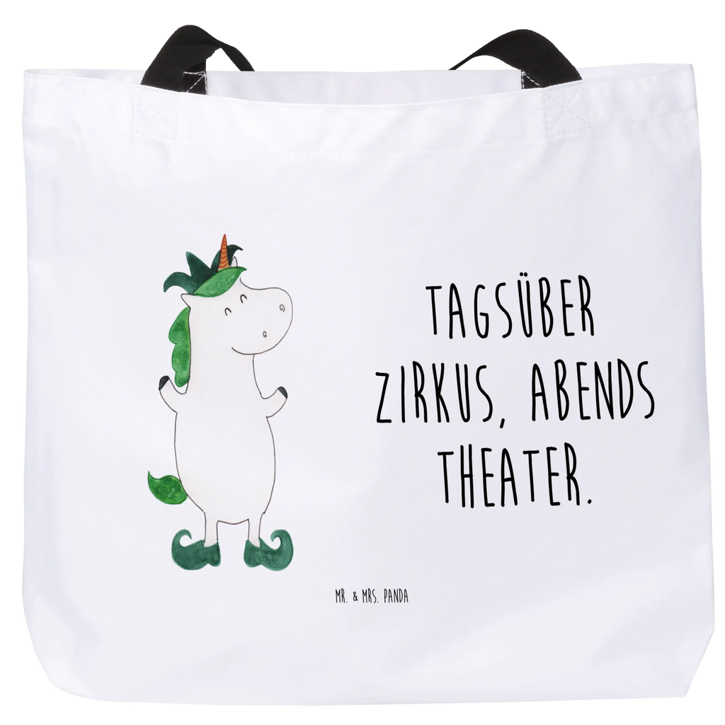 Shopper Einhorn Joker Beutel, Einkaufstasche, Tasche, Strandtasche, Einkaufsbeutel, Shopper, Schultasche, Freizeittasche, Tragebeutel, Schulbeutel, Alltagstasche, Einhorn, Einhörner, Einhorn Deko, Unicorn, Hofnarr, Kasper, Gaukler, Mittelalter