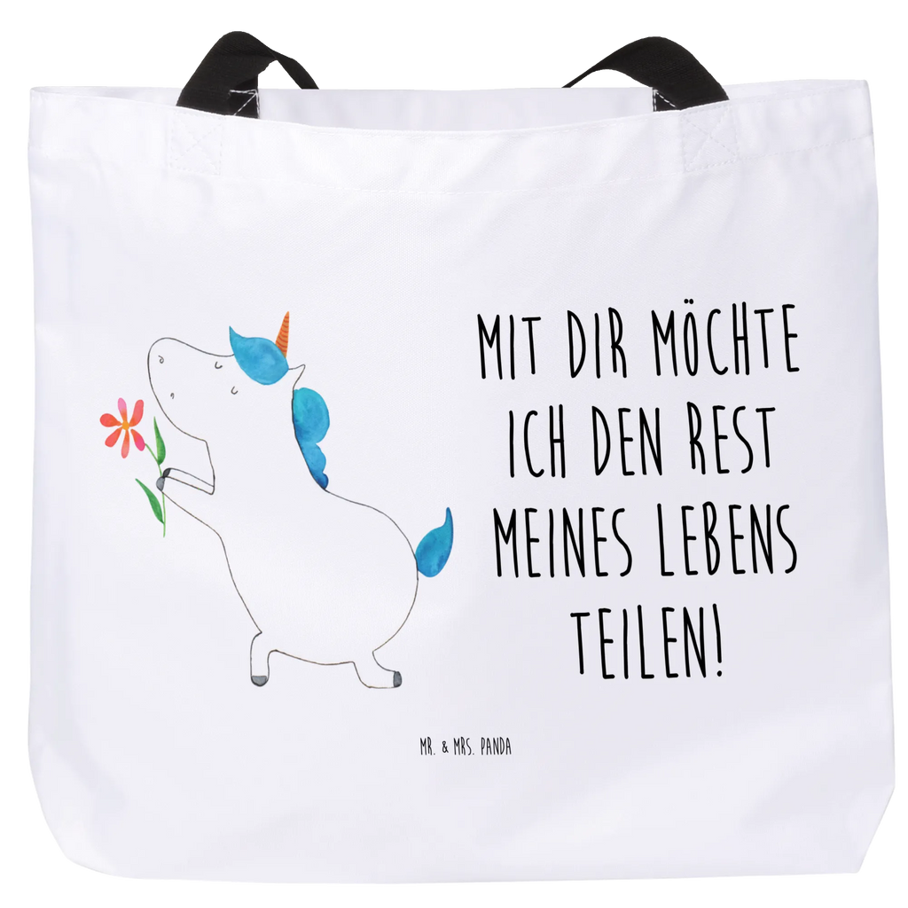 Shopper Einhorn Blume Beutel, Einkaufstasche, Tasche, Strandtasche, Einkaufsbeutel, Shopper, Schultasche, Freizeittasche, Tragebeutel, Schulbeutel, Alltagstasche, Einhorn, Einhörner, Einhorn Deko, Unicorn, Liebe, Liebesbeweis, Antrag, Heiratsantrag, Verlobung, Ehepaar, Pärchen, Partner, Freund, Freundin, Ehe, heiraten