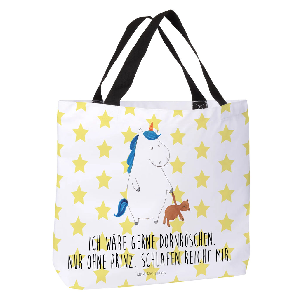 Shopper Einhorn Teddy Beutel, Einkaufstasche, Tasche, Strandtasche, Einkaufsbeutel, Shopper, Schultasche, Freizeittasche, Tragebeutel, Schulbeutel, Alltagstasche, Einhorn, Einhörner, Einhorn Deko, Unicorn, schlafen, gute Nacht, Single, Bett, Träumen, Freundin, Singleleben