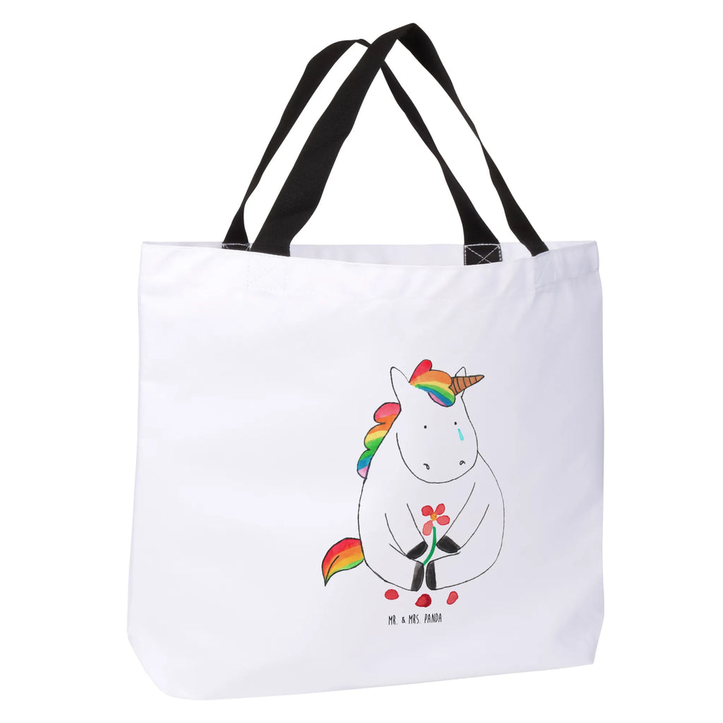 Shopper Einhorn Traurig Beutel, Einkaufstasche, Tasche, Strandtasche, Einkaufsbeutel, Shopper, Schultasche, Freizeittasche, Tragebeutel, Schulbeutel, Alltagstasche, Einhorn, Einhörner, Einhorn Deko, Pegasus, Unicorn, Glitzer, Trösten. Freundschaft, Freunde, Liebe, Trauer, Grußkarte, Blume