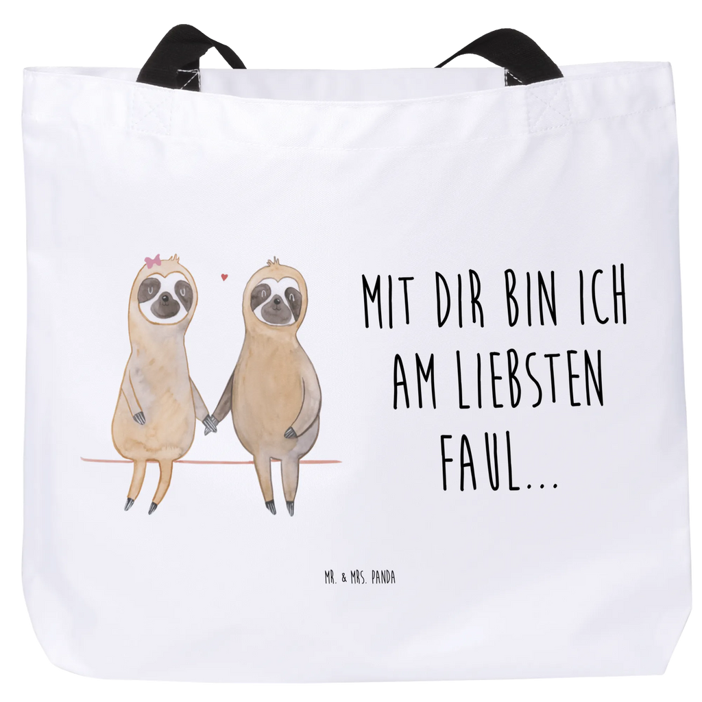 Shopper Faultier Pärchen Beutel, Einkaufstasche, Tasche, Strandtasche, Einkaufsbeutel, Shopper, Schultasche, Freizeittasche, Tragebeutel, Schulbeutel, Alltagstasche, Faultier, Faultier Geschenk, Faultier Deko, Faultiere, faul, Lieblingstier, Liebe, Liebespaar, Faultierliebe, Faultierpärchen, verliebt, verlobt, gemeinsam, relaxen, Pärchen, Beziehung, Langsamkeit