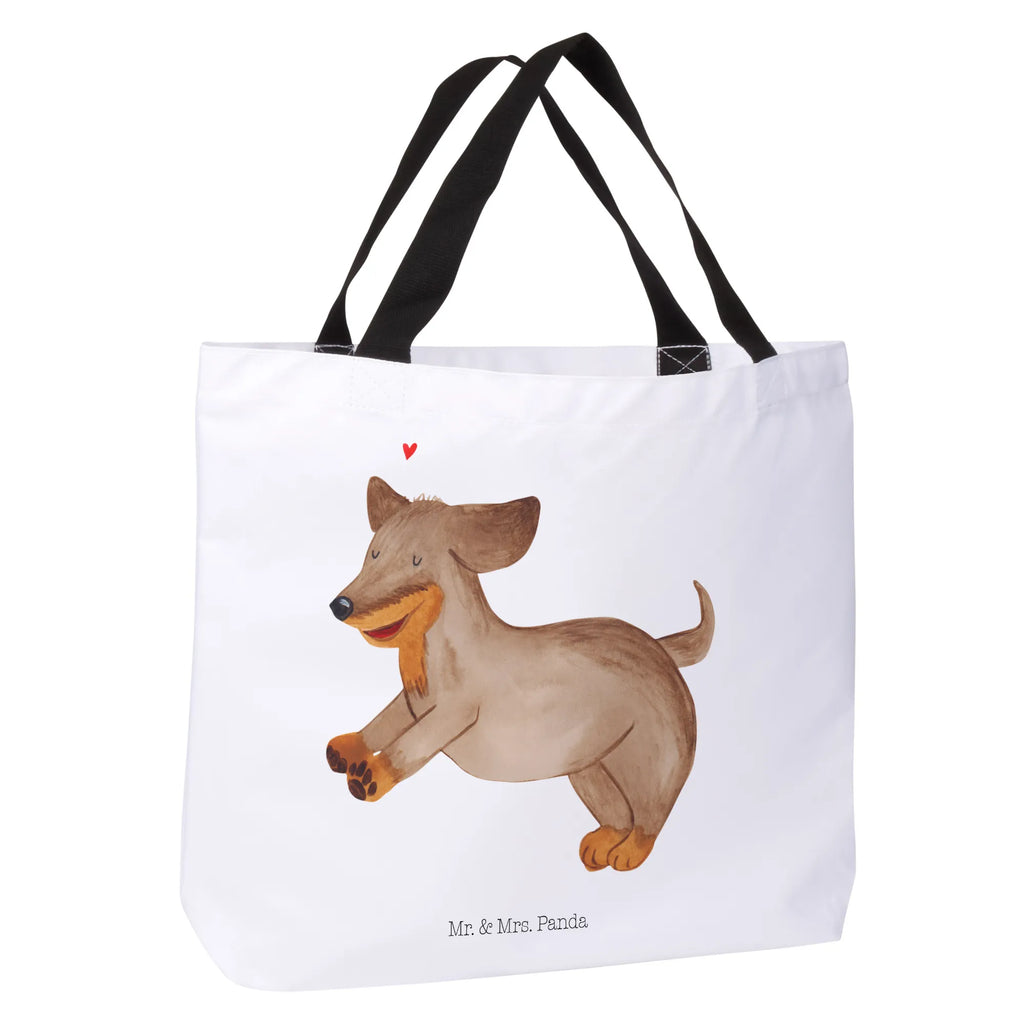 Shopper Hund Dackel Beutel, Einkaufstasche, Tasche, Strandtasche, Einkaufsbeutel, Shopper, Schultasche, Freizeittasche, Tragebeutel, Schulbeutel, Alltagstasche, Hund, Hundemotiv, Haustier, Hunderasse, Tierliebhaber, Hundebesitzer, Sprüche, Hunde, Dackel, Dachshund, happy dog