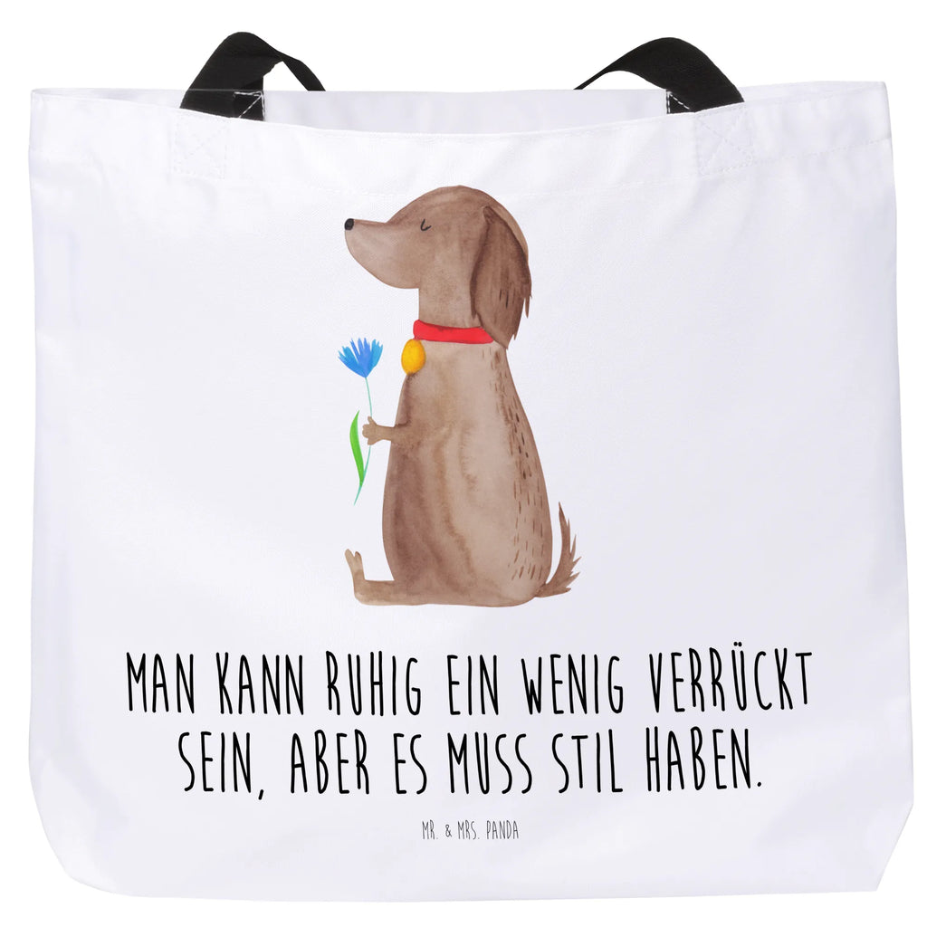 Shopper Hund Blume Beutel, Einkaufstasche, Tasche, Strandtasche, Einkaufsbeutel, Shopper, Schultasche, Freizeittasche, Tragebeutel, Schulbeutel, Alltagstasche, Hund, Hundemotiv, Haustier, Hunderasse, Tierliebhaber, Hundebesitzer, Sprüche, Hunde, Frauchen, Hundeliebe