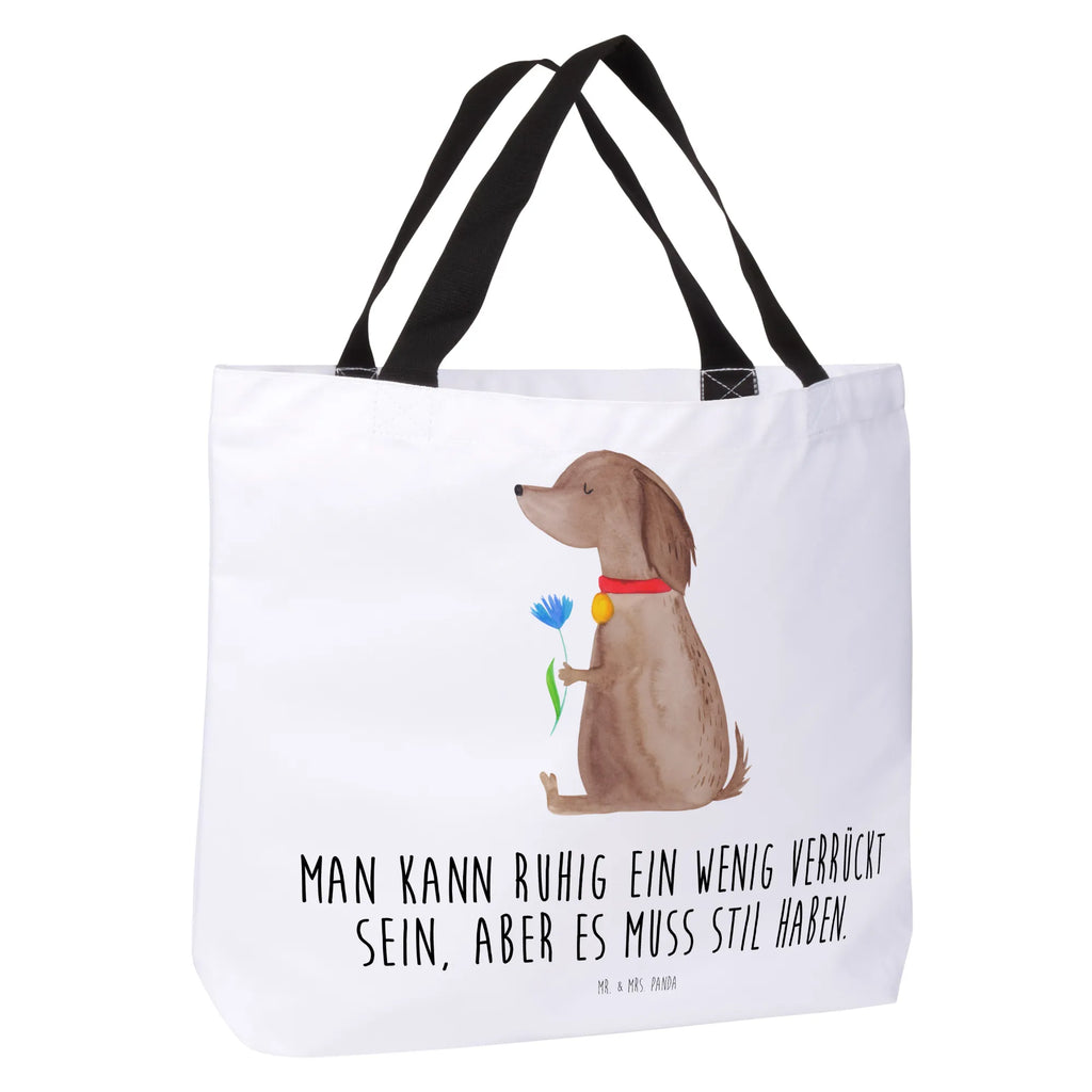 Shopper Hund Blume Beutel, Einkaufstasche, Tasche, Strandtasche, Einkaufsbeutel, Shopper, Schultasche, Freizeittasche, Tragebeutel, Schulbeutel, Alltagstasche, Hund, Hundemotiv, Haustier, Hunderasse, Tierliebhaber, Hundebesitzer, Sprüche, Hunde, Frauchen, Hundeliebe