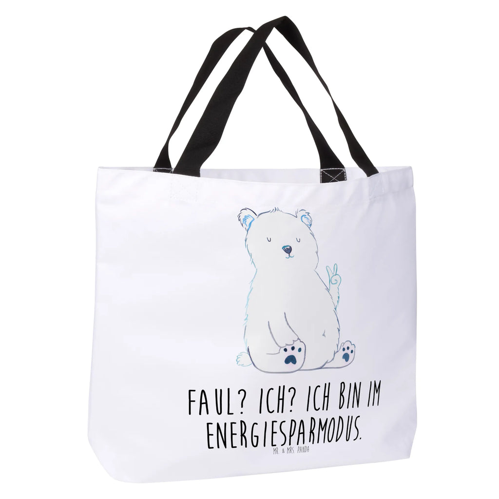 Shopper Eisbär Faul Beutel, Einkaufstasche, Tasche, Strandtasche, Einkaufsbeutel, Shopper, Schultasche, Freizeittasche, Tragebeutel, Schulbeutel, Alltagstasche, Bär, Teddy, Teddybär, Eisbär, Nordpol, Faul, Entspannen, Relaxen, Büro, Arbeit, Bürojob, Arbeitsplatz, Homeoffice