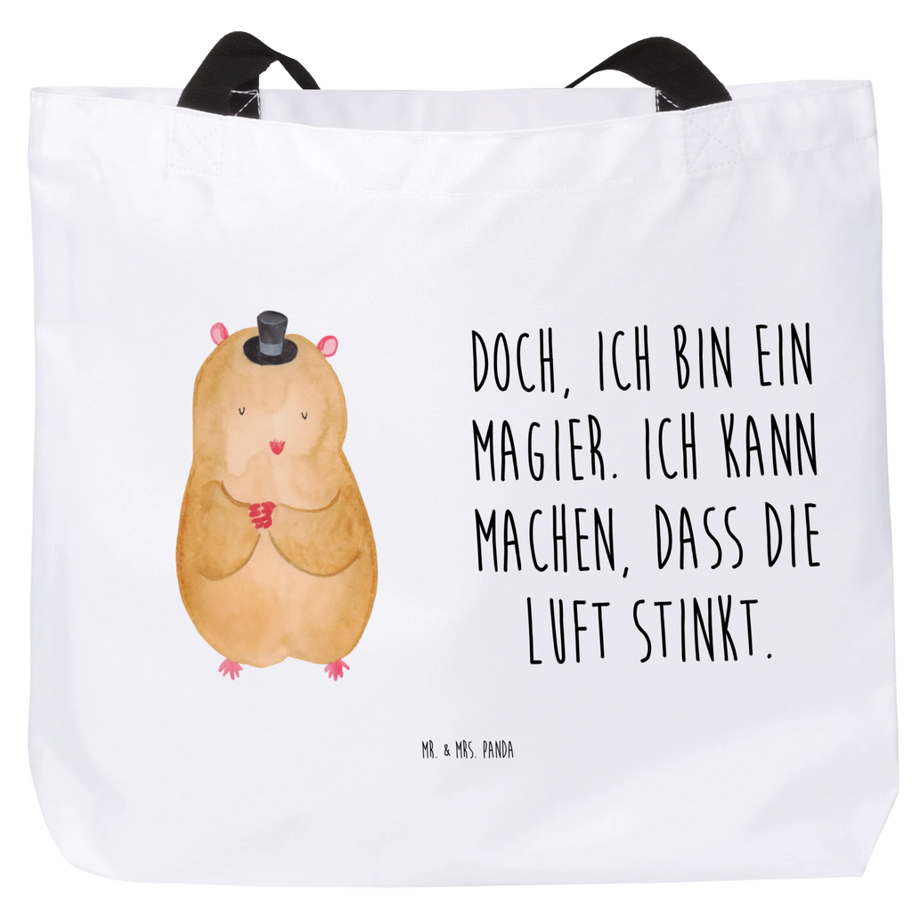 Shopper Hamster Hut Beutel, Einkaufstasche, Tasche, Strandtasche, Einkaufsbeutel, Shopper, Schultasche, Freizeittasche, Tragebeutel, Schulbeutel, Alltagstasche, Tiermotive, Gute Laune, lustige Sprüche, Tiere, Hamster, Hut, Magier, Zylinder, Zwerghamster, Zauberer