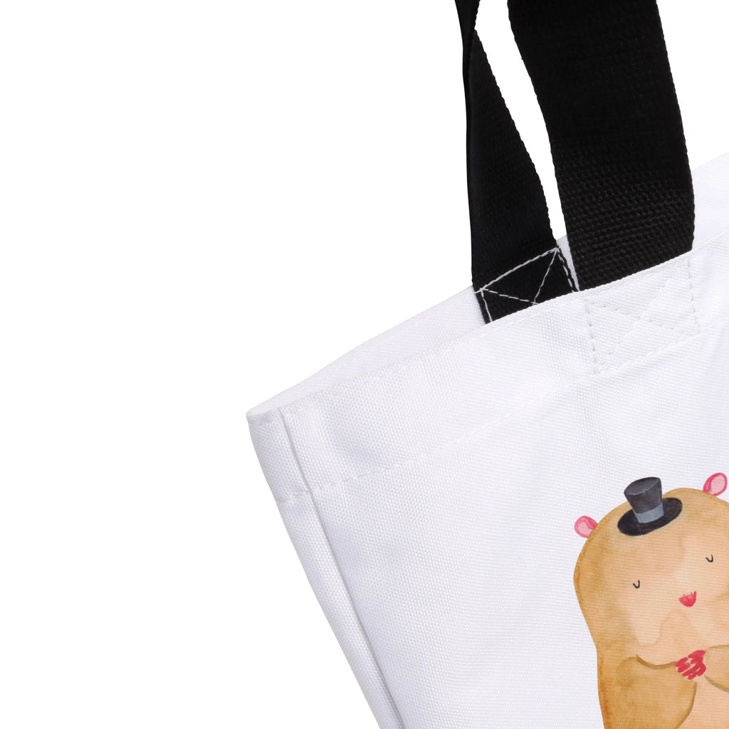 Shopper Hamster Hut Beutel, Einkaufstasche, Tasche, Strandtasche, Einkaufsbeutel, Shopper, Schultasche, Freizeittasche, Tragebeutel, Schulbeutel, Alltagstasche, Tiermotive, Gute Laune, lustige Sprüche, Tiere, Hamster, Hut, Magier, Zylinder, Zwerghamster, Zauberer