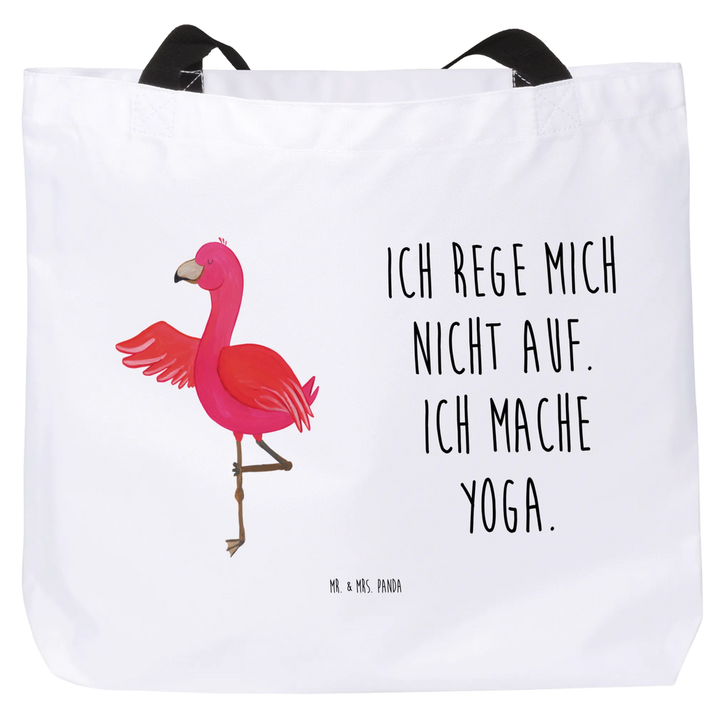 Shopper Flamingo Yoga Beutel, Einkaufstasche, Tasche, Strandtasche, Einkaufsbeutel, Shopper, Schultasche, Freizeittasche, Tragebeutel, Schulbeutel, Alltagstasche, Flamingo, Vogel, Yoga, Namaste, Achtsamkeit, Yoga-Übung, Entspannung, Ärger, Aufregen, Tiefenentspannung