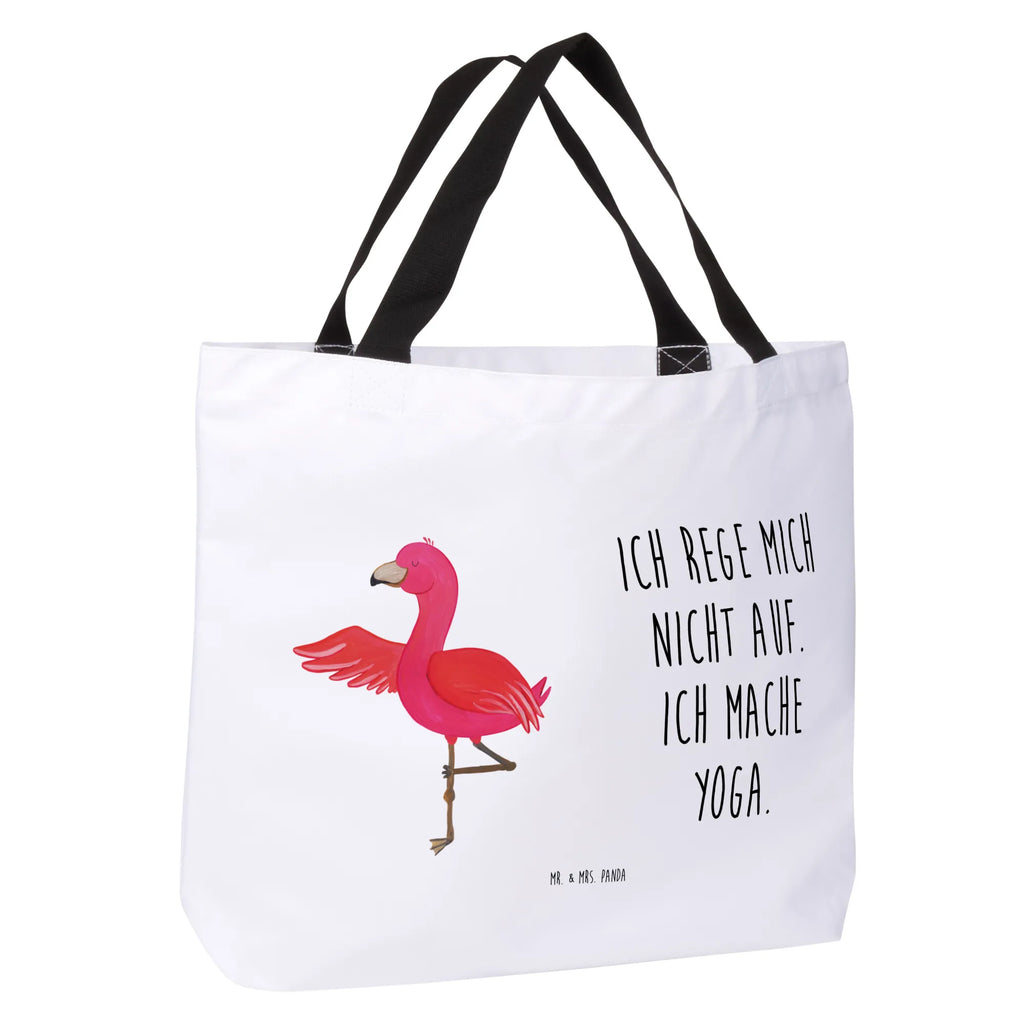 Shopper Flamingo Yoga Beutel, Einkaufstasche, Tasche, Strandtasche, Einkaufsbeutel, Shopper, Schultasche, Freizeittasche, Tragebeutel, Schulbeutel, Alltagstasche, Flamingo, Vogel, Yoga, Namaste, Achtsamkeit, Yoga-Übung, Entspannung, Ärger, Aufregen, Tiefenentspannung