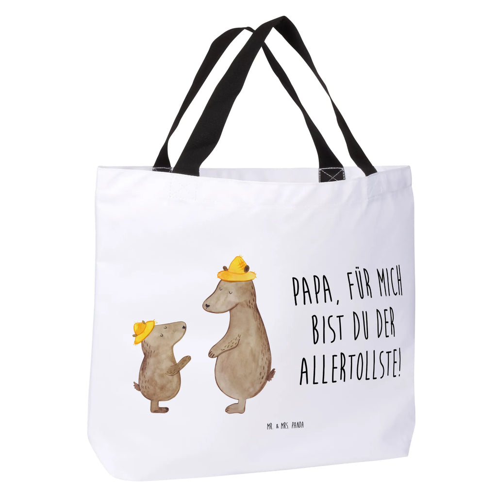 Shopper Bären mit Hut Beutel, Einkaufstasche, Tasche, Strandtasche, Einkaufsbeutel, Shopper, Schultasche, Freizeittasche, Tragebeutel, Schulbeutel, Alltagstasche, Familie, Vatertag, Muttertag, Bruder, Schwester, Mama, Papa, Oma, Opa, Bär, Bären, Vater, Papi, Paps, Dad, Daddy, Lieblingsmensch, Sohn, Söhne, Kind, Kinder, Vater-Sohn, Family, Vorbild