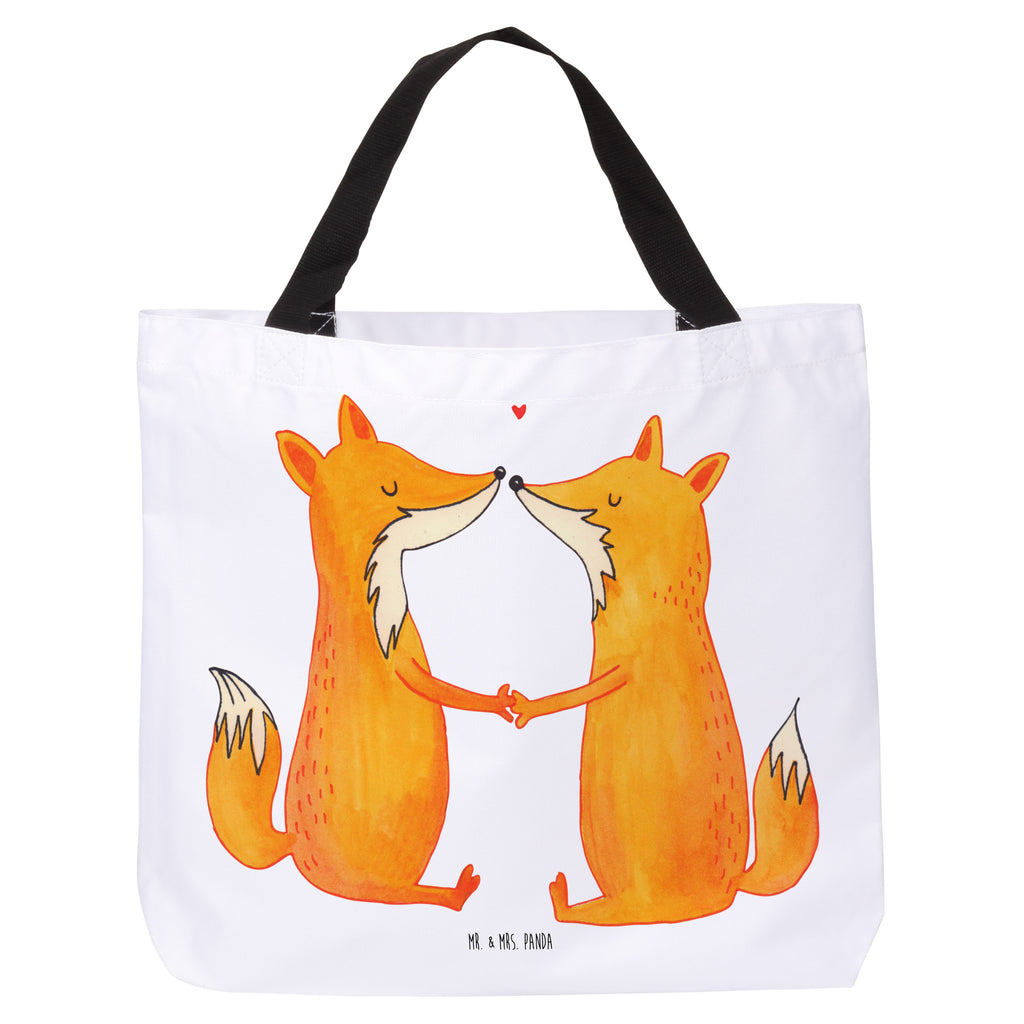 Shopper Füchse Liebe Beutel, Einkaufstasche, Tasche, Strandtasche, Einkaufsbeutel, Shopper, Schultasche, Freizeittasche, Tragebeutel, Schulbeutel, Alltagstasche, Fuchs, Füchse, Fox, Liebe, Liebespaar, Paar, Partner, Freundin, Freund, Ehe, Verlobte, Ehemann, Ehefrau, Liebesbeweis