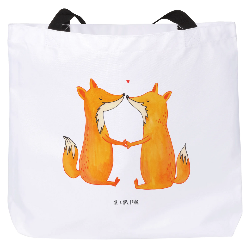 Shopper Füchse Liebe Beutel, Einkaufstasche, Tasche, Strandtasche, Einkaufsbeutel, Shopper, Schultasche, Freizeittasche, Tragebeutel, Schulbeutel, Alltagstasche, Fuchs, Füchse, Fox, Liebe, Liebespaar, Paar, Partner, Freundin, Freund, Ehe, Verlobte, Ehemann, Ehefrau, Liebesbeweis