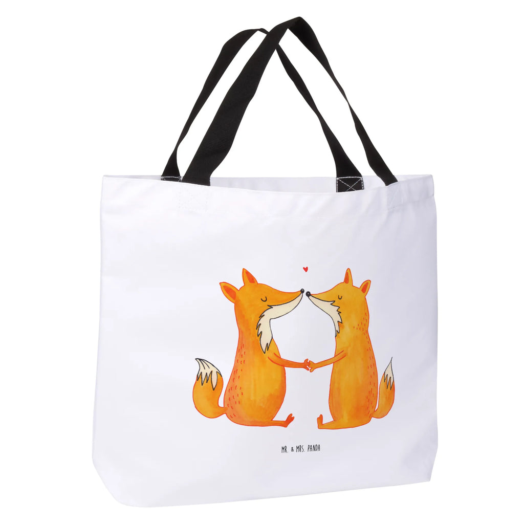 Shopper Füchse Liebe Beutel, Einkaufstasche, Tasche, Strandtasche, Einkaufsbeutel, Shopper, Schultasche, Freizeittasche, Tragebeutel, Schulbeutel, Alltagstasche, Fuchs, Füchse, Fox, Liebe, Liebespaar, Paar, Partner, Freundin, Freund, Ehe, Verlobte, Ehemann, Ehefrau, Liebesbeweis