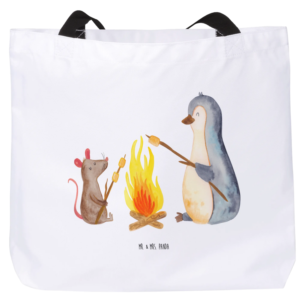 Shopper Pinguin Lagerfeuer Beutel, Einkaufstasche, Tasche, Strandtasche, Einkaufsbeutel, Shopper, Schultasche, Freizeittasche, Tragebeutel, Schulbeutel, Alltagstasche, Pinguin, Maus, Pinguine, Lagerfeuer, Leben, Arbeit, Job, Motivation, Büro, Büroalltag, Lebensspruch, Lebensmotivation, Neustart, Liebe, grillen, Feuer, Marshmallows