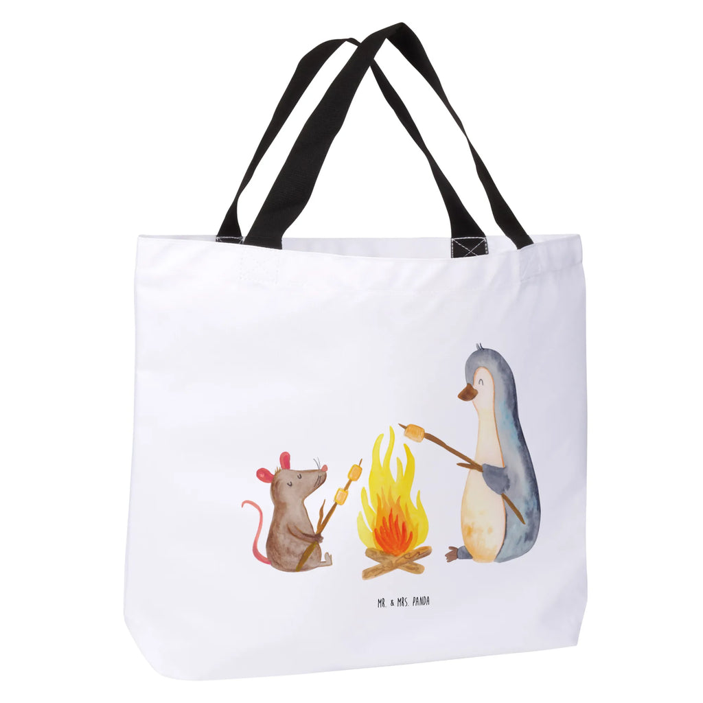 Shopper Pinguin Lagerfeuer Beutel, Einkaufstasche, Tasche, Strandtasche, Einkaufsbeutel, Shopper, Schultasche, Freizeittasche, Tragebeutel, Schulbeutel, Alltagstasche, Pinguin, Maus, Pinguine, Lagerfeuer, Leben, Arbeit, Job, Motivation, Büro, Büroalltag, Lebensspruch, Lebensmotivation, Neustart, Liebe, grillen, Feuer, Marshmallows