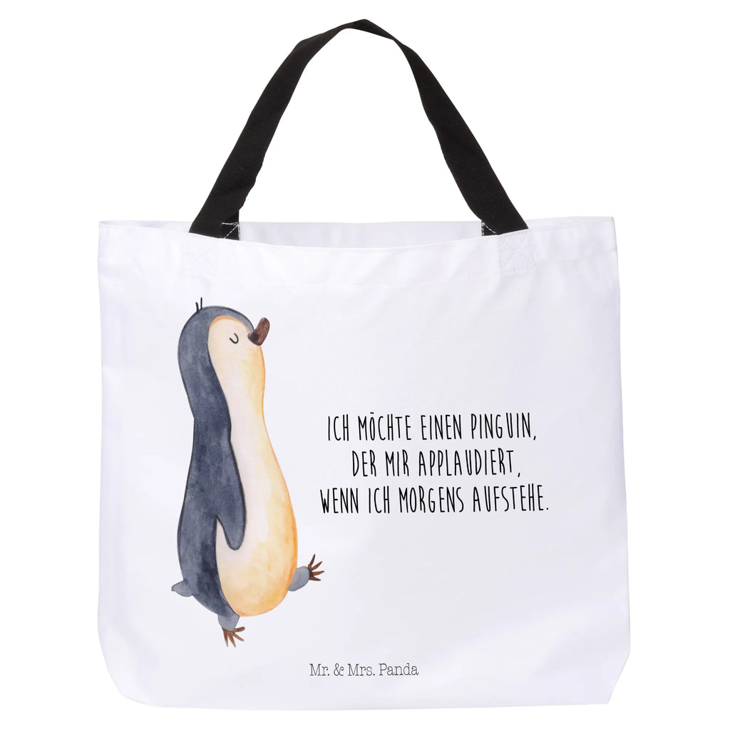 Shopper Pinguin marschieren Beutel, Einkaufstasche, Tasche, Strandtasche, Einkaufsbeutel, Shopper, Schultasche, Freizeittasche, Tragebeutel, Schulbeutel, Alltagstasche, Pinguin, Pinguine, Frühaufsteher, Langschläfer, Bruder, Schwester, Familie