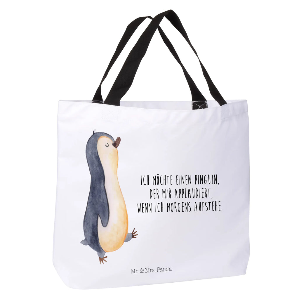 Shopper Pinguin marschieren Beutel, Einkaufstasche, Tasche, Strandtasche, Einkaufsbeutel, Shopper, Schultasche, Freizeittasche, Tragebeutel, Schulbeutel, Alltagstasche, Pinguin, Pinguine, Frühaufsteher, Langschläfer, Bruder, Schwester, Familie