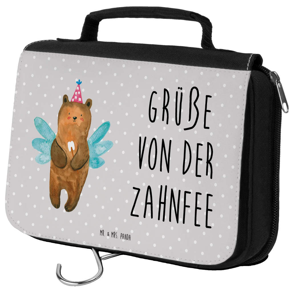 Kulturbeutel Bär Zahnfee Kulturbeutel, Zum Aufhängen, Waschtasche, Kosmetiktasche, Damen, Herren, Aufbewahrungstasche, Schminktasche, Kosmetikbeutel, Organizer, Kulturtasche, Schminkutensil, Bär, Teddy, Teddybär, Zahnfee, Fee, Milchzahn, Erster Zahn